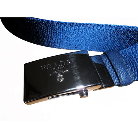 Ceinture bleu PRADA pour Homme .